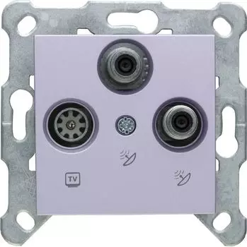 Розетка 3xTV-SAT PANASONIC Karre Plus & Arkedia Slim, серебро, механизм без рамки (WKTT04662SL-RU)