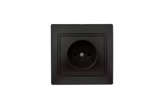 Розетка intro Plano 1-201-05, скрытый монтаж, однопостовая, 16А, в сборе, IP20, 2P, антрацит, 1 шт. (Б0053867)