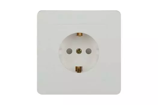 Розетка intro Style 7-206-01, скрытый монтаж, однопостовая, с з/к, со шторками, 16А, в сборе, IP20, 2P+E Schuko, белый, 1 шт. (Б0060623)