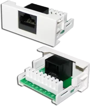 Розетка Lanmaster Mosaic LAN-WA-LP-45/6-WH, скрытый монтаж, RJ-45 8P8C, белый (LAN-WA-LP-45/6-WH)