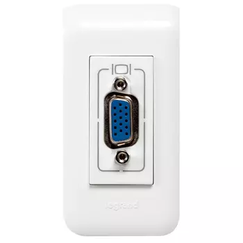 Розетка Legrand Mosaic, 1 модуль HD15, кабель 15см, белый (078777)