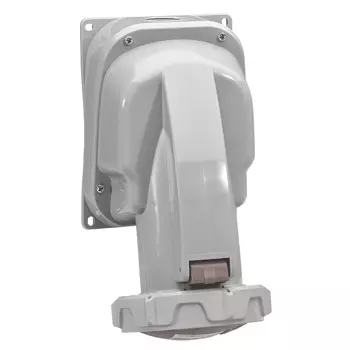 Розетка Legrand, накладная, однопостовая, с з/к, с крышкой, 63А, в сборе, IP67, 3К+H+З, серый, 1 шт. (555559)