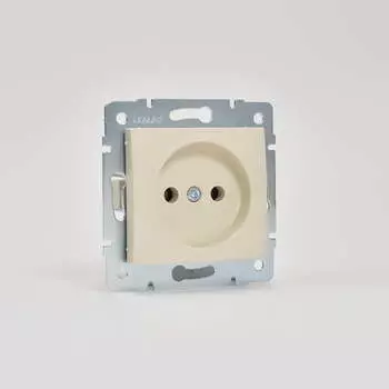Розетка LEZARD Karina, скрытый монтаж, однопостовая/модулей: 1, 16А, в сборе, IP20, кремовый (707-0388-121B)