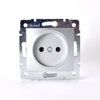 Розетка LEZARD Karina, скрытый монтаж, однопостовая/модулей: 1, 16А, в сборе, IP20, серый (707-4388-121B)