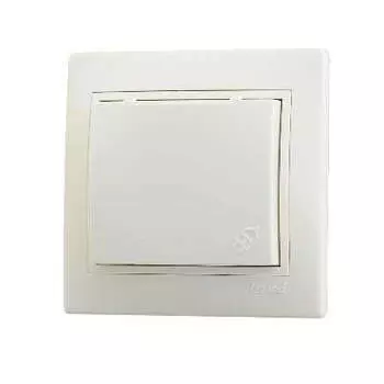 Розетка LEZARD MIRA, скрытый монтаж, однопостовая, с з/к, с крышкой, 16A, в сборе, IP20, кремовый (701-0303-123)