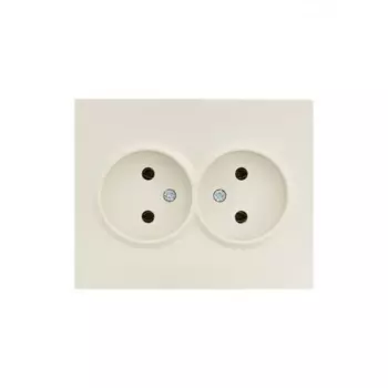 Розетка LEZARD Vesna 742-0300-128B, скрытый монтаж, 2-х постовая, 16A, в сборе, IP20, кремовый (742-0300-128B)