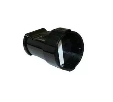 Розетка Makel 10054, переносная, однопостовая, 10А, в сборе, IP20, черный (10054)