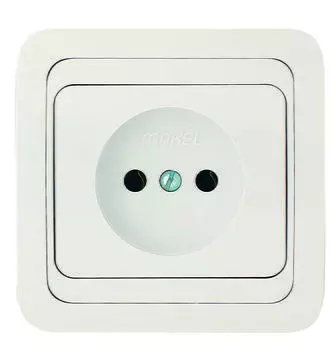 Розетка Makel Mimoza, скрытый монтаж, однопостовая, 16A, в сборе, IP20, белый (12022)