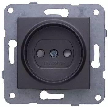 Розетка Panasonic Karre Plus & Arkedia Slim, скрытый монтаж, однопостовая/модулей: 1, с з/к, со шторками, с крышкой, 16A, механизм без рамки и накладки, IP20, дымчатый (WKTT02112DG-RU)