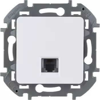 Розетка RJ11 скрытый монтаж категория 3, механизм без рамки, белый, Legrand Inspiria (673820)