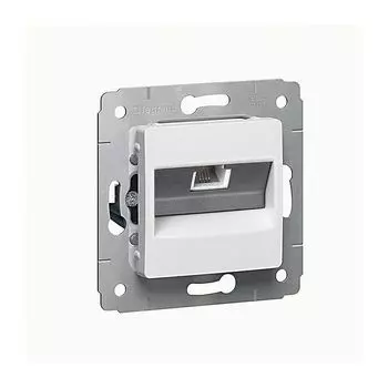 Розетка RJ11 скрытый монтаж категория 3, механизм без рамки, белый, Legrand (773638)