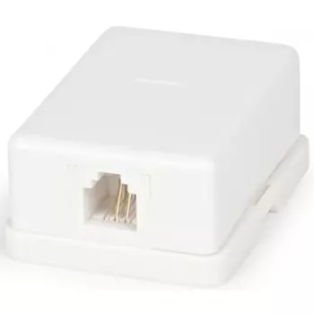Розетка RJ-11 открытый монтаж, белый, Greenconnection (GA-TLUS-022)
