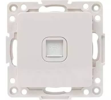 Розетка RJ-11 скрытый монтаж, белый, EKF Стокгольм PROxima (EYT01-034-10)