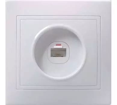 Розетка RJ-11 скрытый монтаж, IP20, белый, IEK Кварта (ETK10-K01-DM)