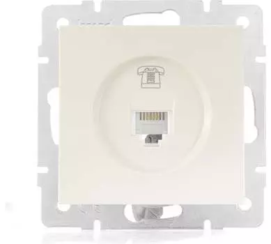 Розетка RJ-11 скрытый монтаж, IP20, кремовый, Lezard Vesna (742-0388-137)