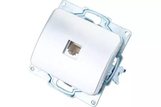 Розетка RJ-11 скрытый монтаж, серый, СВЕТОЗАР ГАММА (SV-54117-SM)