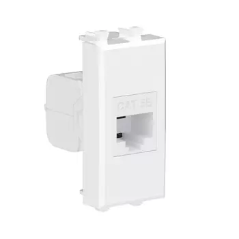 Розетка RJ-45 категория 5e, 1 модуль, без шторки, белый, DKC Avanti (4400661)