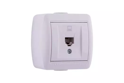 Розетка RJ-45 открытый монтаж, белый, Lezard Nata (710-0200-139)