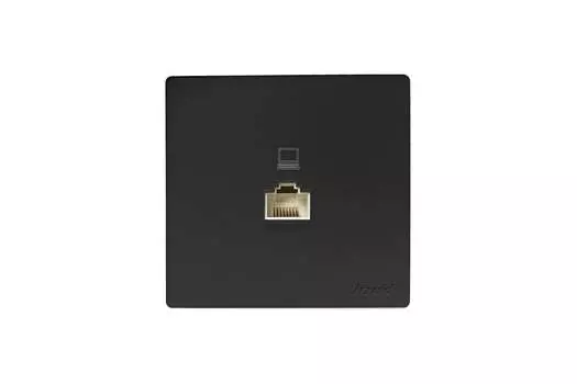 Розетка RJ-45 открытый монтаж, IP20, черный бархат, Lezard LETO (752-4200-139)
