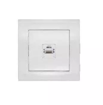 Розетка RJ-45 открытый монтаж категория 5, 1 модуль, белый, Universal (7947601)