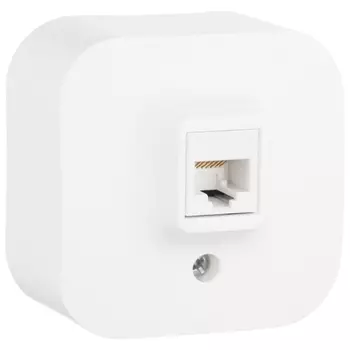 Розетка RJ-45 открытый монтаж категория 5e, белый, Legrand Quteo (782224)