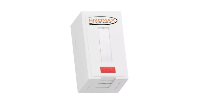 Розетка RJ-45 открытый монтаж категория 6, NIKOMAX (NMC-WO1UE2-FT-ST-WT)