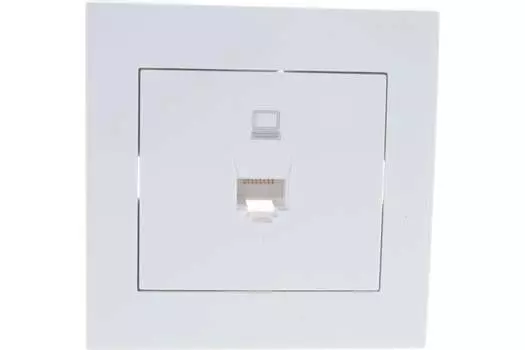 Розетка RJ-45 скрытый монтаж, IP20, белый, Lezard Rain (703-0202-139)