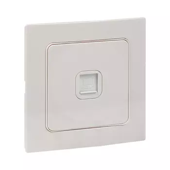 Розетка RJ-45 скрытый монтаж категория 5, механизм без рамки, белый, EKF Стокгольм (EYK01-035-10)