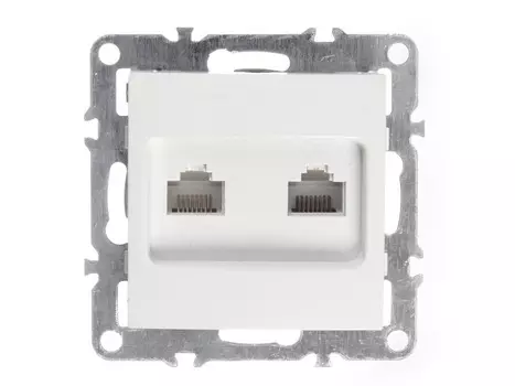 Розетка RJ-45 скрытый монтаж категория 5e, IP20, белый, Netko Optima Electric (55700)