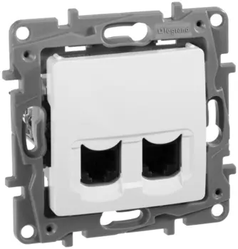 Розетка RJ-45 скрытый монтаж категория 5e, белый, Legrand Etika 672255 (672255)