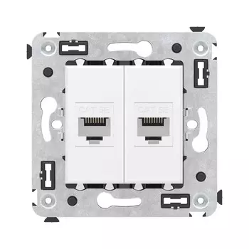 Розетка RJ-45 скрытый монтаж категория 5e, без шторки, белый, DKC Avanti (4400664)
