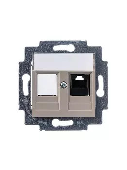 Розетка RJ-45 скрытый монтаж категория 5e, механизм без рамки, кофе макиато, ABB (2CHH295117A6018)