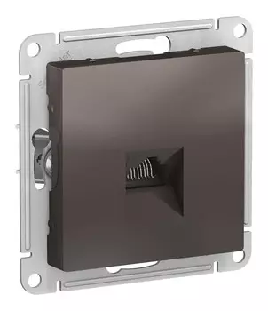 Розетка RJ-45 скрытый монтаж категория 5e, механизм без рамки, мокко, Schneider Electric AtlasDesign (ATN000683)