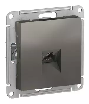 Розетка RJ-45 скрытый монтаж категория 5e, механизм без рамки, сталь, Schneider Electric AtlasDesign (ATN000983)