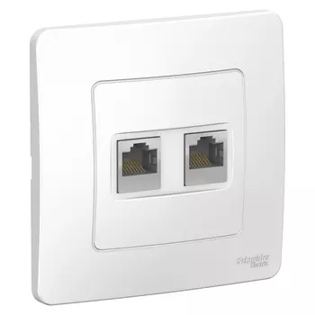 Розетка RJ-45 скрытый монтаж категория 5e, механизм в сборе, белый, Schneider Electric Blanca (BLNIS045451)