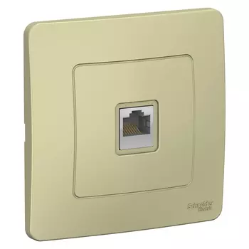 Розетка RJ-45 скрытый монтаж категория 5e, механизм в сборе, бежевый, Schneider Electric Blanca (BLNIS045007)