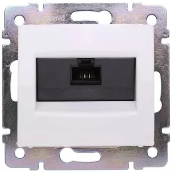 Розетка RJ-45 скрытый монтаж категория 6, белый, Legrand Valena (774246)