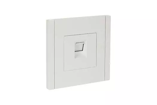 Розетка RJ-45 скрытый монтаж категория 6, IP20, белый, IEK FORTE&PIANO FP231 (FP-K10-2-K01)