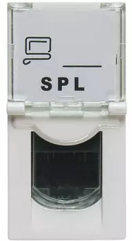 Розетка RJ-45 в кабель-канал категория 5e, 1 модуль, белый, SPL PROF (200006)