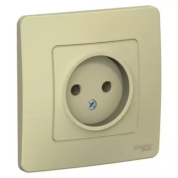Розетка Schneider Electric Blanca BLNRS000017, скрытый монтаж, однопостовая, 16A, в сборе, IP20, бежевый (BLNRS000017)