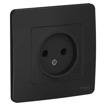 Розетка Schneider Electric Blanca, скрытый монтаж, однопостовая, 16A, в сборе, IP20, 250 В, антрацит (BLNRS000016)
