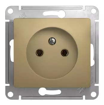 Розетка Schneider Electric GLOSSA, скрытый монтаж, однопостовая, 16A, механизм с накладкой без рамки, IP20, титан (GSL000441)