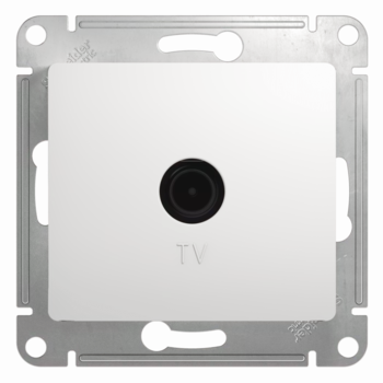 Розетка Schneider Electric Glossa TV GSL000191, скрытый монтаж, однопостовая, модульная, белый