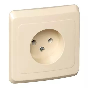 Розетка Schneider Electric ЭТЮД, скрытый монтаж, однопостовая, 16A, в сборе, IP20, бежевый (PC16-001K)