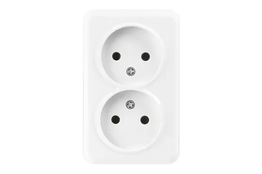 Розетка SMARTBUY Юпитер, открытый монтаж, 2-х постовая, 10A, в сборе, IP20, белый (SBE-03w-10-S2-N)