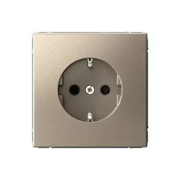 Розетка Systeme Electric ARTGALLERY GAL000545S, скрытый монтаж, однопостовая, с з/к, со шторками, 16А, механизм с накладкой без рамки, IP20, с быстрозажимными клеммами, шампань, 1 шт. (GAL000545S)