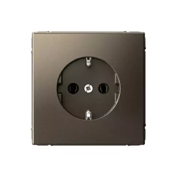 Розетка Systeme Electric ARTGALLERY GAL000643S, скрытый монтаж, однопостовая, с з/к, 16А, механизм с накладкой без рамки, IP20, мокко, 1 шт. (GAL000643S)