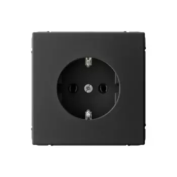 Розетка Systeme Electric ARTGALLERY GAL001043S, скрытый монтаж, однопостовая, с з/к, 16А, механизм с накладкой без рамки, IP20, карбон, 1 шт. (GAL001043S)