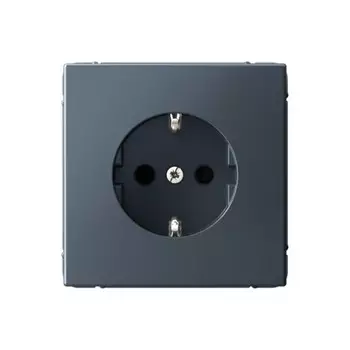 Розетка Systeme Electric ARTGALLERY GAL001045S, скрытый монтаж, однопостовая, с з/к, со шторками, 16А, механизм с накладкой без рамки, IP20, с быстрозажимными клеммами, грифель, 1 шт. (GAL001045S)