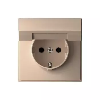 Розетка Systeme Electric ARTGALLERY, скрытый монтаж, однопостовая, с з/к, со шторками, с крышкой, 16А, механизм с накладкой без рамки, IP20, с быстрозажимными клеммами, песочный, 1 шт. (GAL001246S)